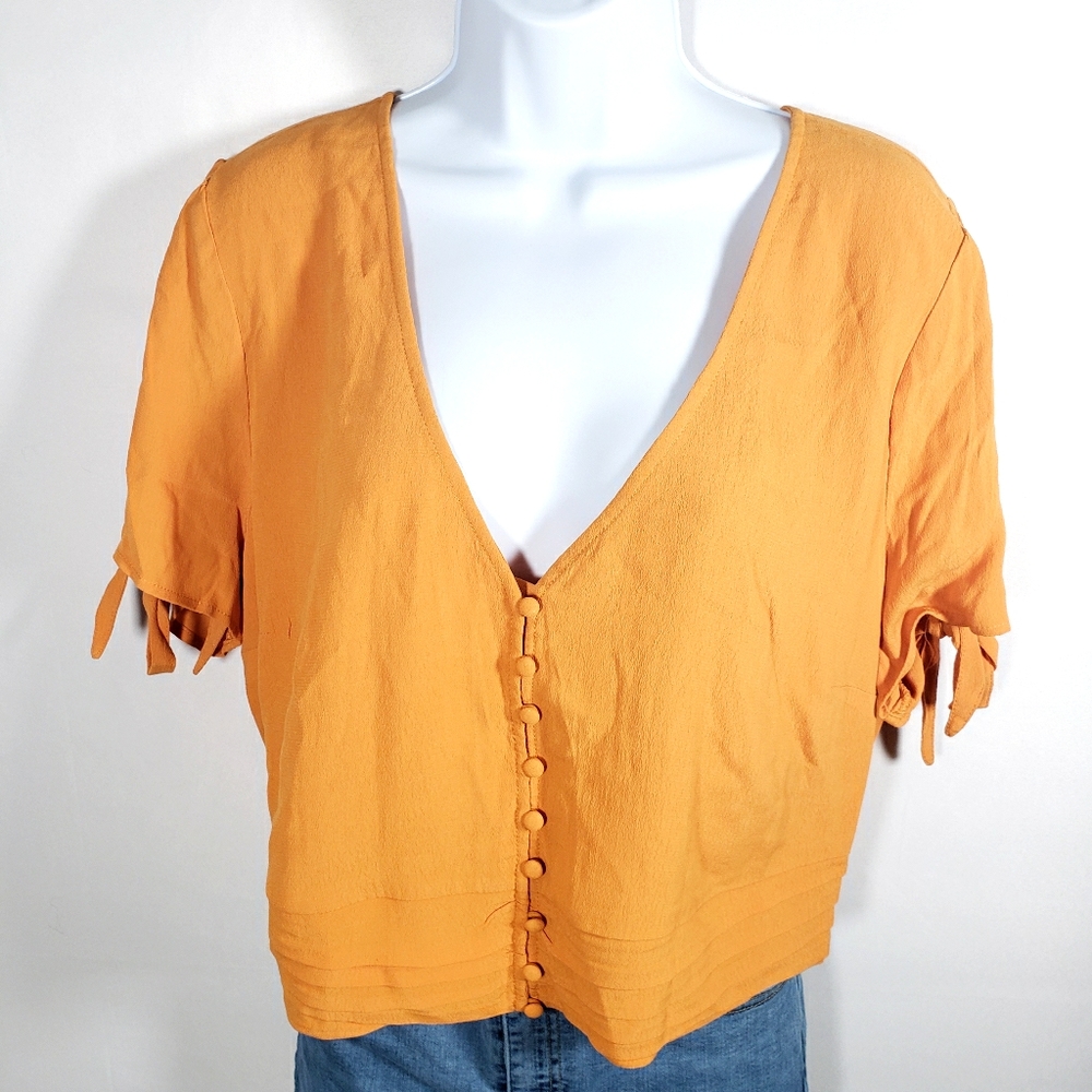 Mustard Yellow Woven Top Plus Size 2X Forever 21